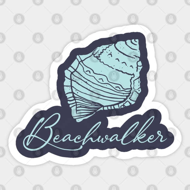 Beach Walker Sticker by SharksOnShore